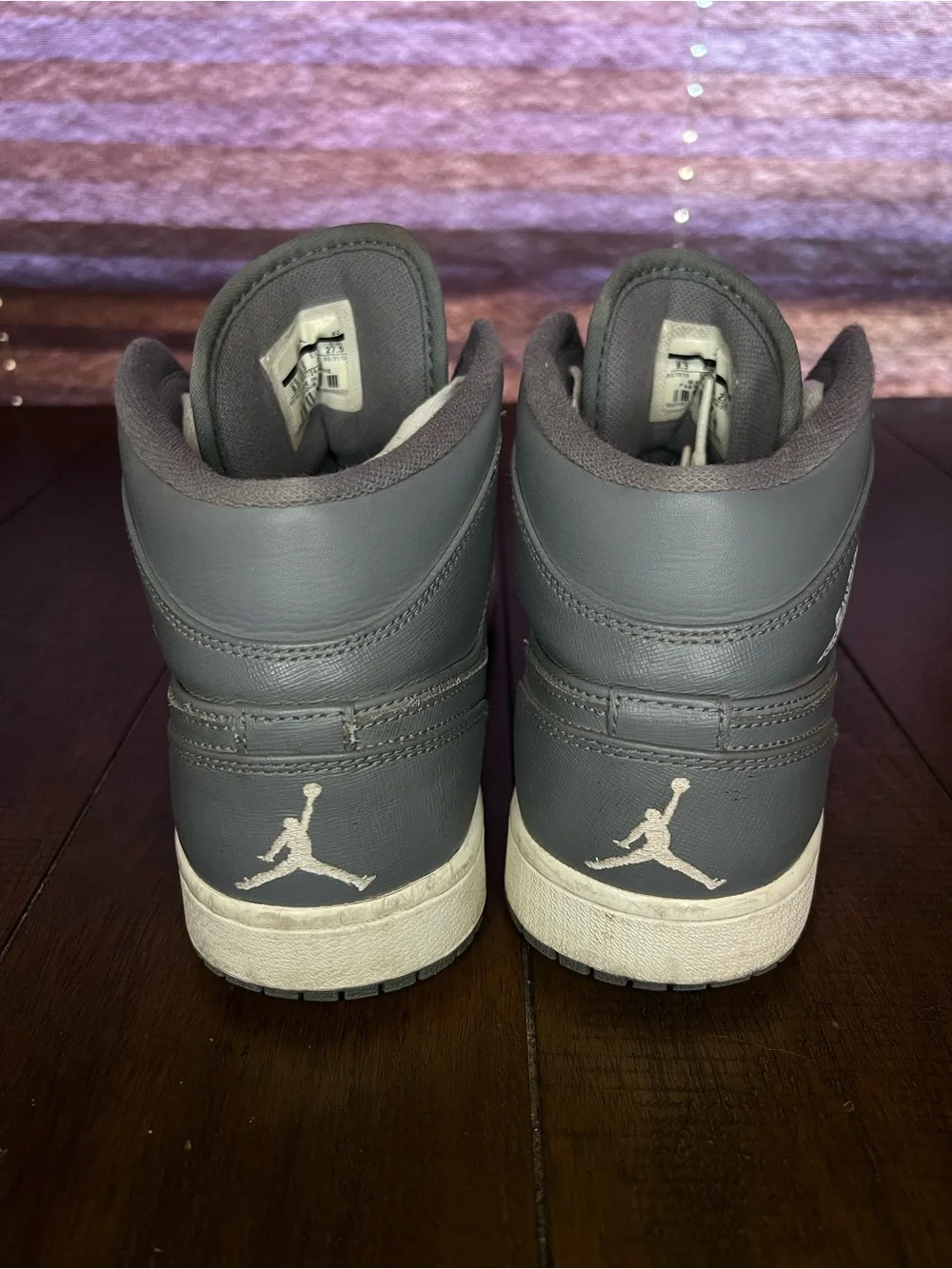 Air Jordan 1’s Mid-Top Men's Sneakers in Grey